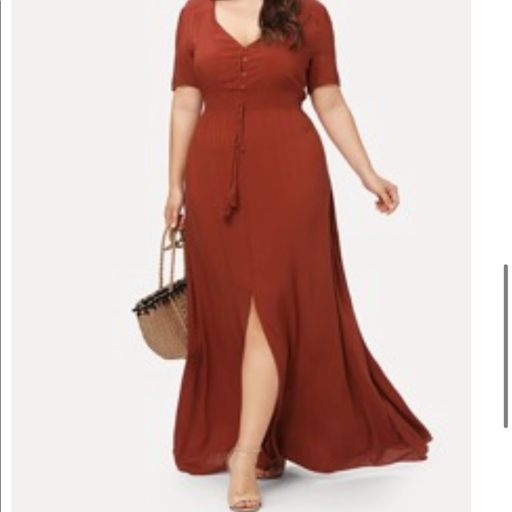 Shein size 2 maxi slit dress
